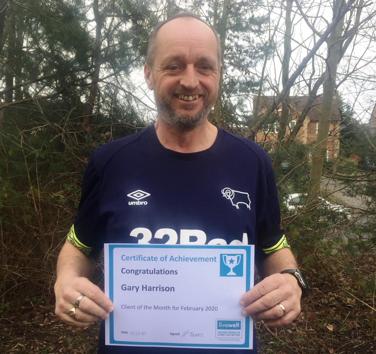 Livewell client of the month for Feb 20 - Gary Harrison