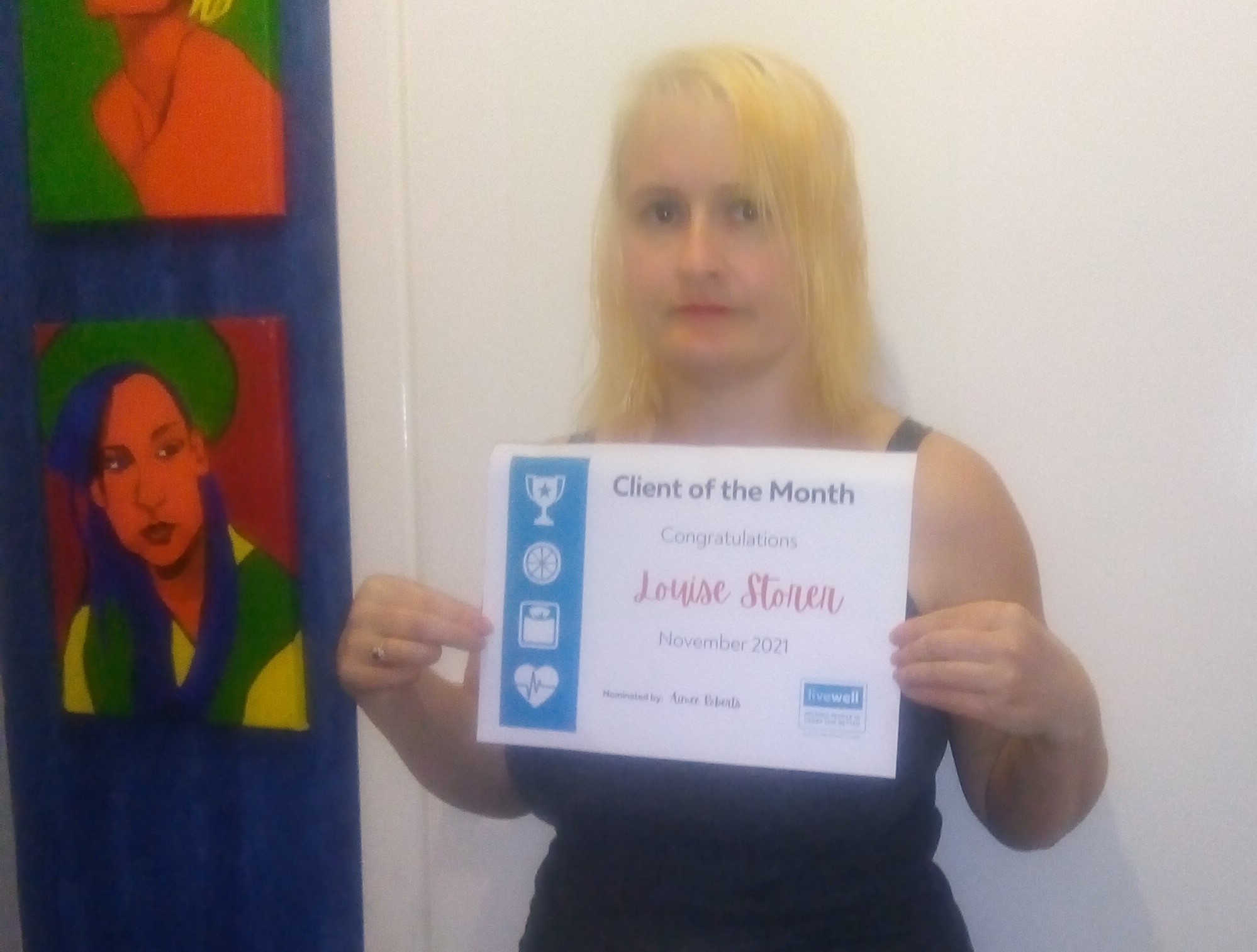 November Client of the Month - Louise Storer