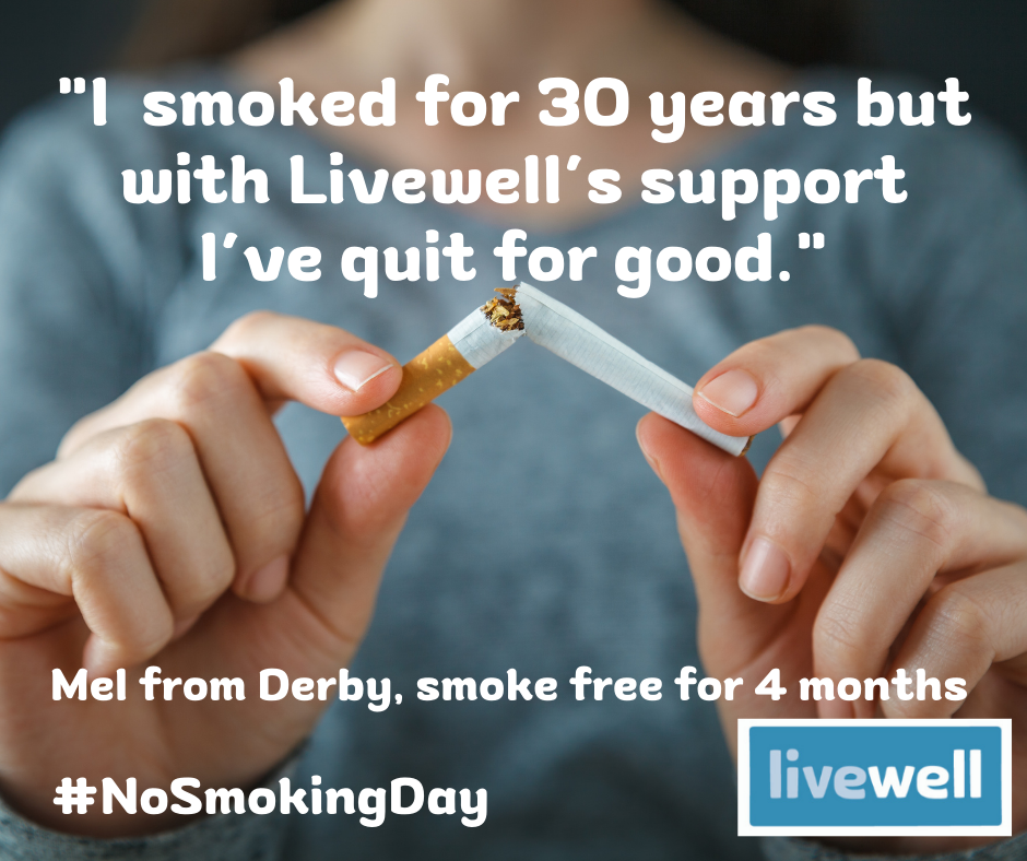 Image of Mel's quote for No Smoking Day