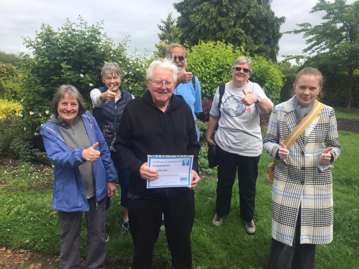 Image of Rumold with Normanton Park walkers