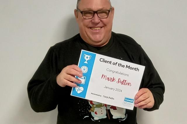Client of the Month Jan 2024 - Mark