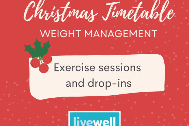Weight management timetable for Christmas image